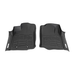 Floor Liners, Sure-Fit, Front Seat, Rubberized Thermoplastic, Black, Dodge, Jeep, Pair