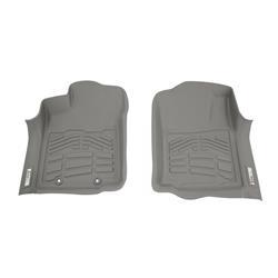 Floor Liners, Sure-Fit, Front Seat, Rubberized Thermoplastic, Gray, Ford, Pair