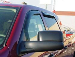 Side Window Visors, Wind Deflectors, In-Channel, Front and Rear, Acrylic, Smoke, Dodge, Set of 4