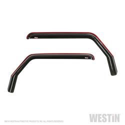 Side Window Visors, Acrylic, Smoke, Snap-In, Front, Jeep, Pair