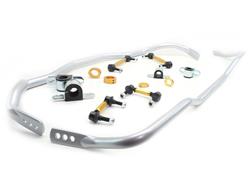 Sway Bars, Front and Rear, Hollow, Steel, Silver Powdercoated, Ford, Kit