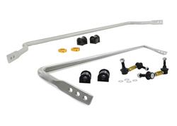 Sway Bar, Front and Rear, Solid, Steel, Silver Powdercoated, Mazda, Kit