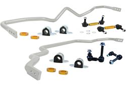 Sway Bars, Front and Rear, Solid, Steel, Silver Powdercoated, for Nissan, Infiniti, Kit