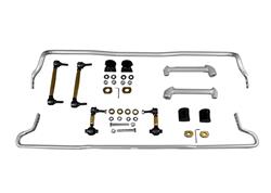 Sway Bars, Front and Rear, Solid, Steel, Silver Powdercoated, Scion, Subaru, Toyota, Kit