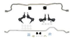 Sway Bars, Front and Rear, Solid, Steel, Silver Powdercoated, Subaru, Kit