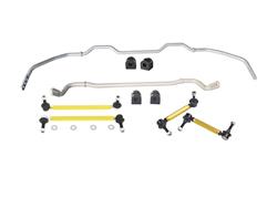 Sway Bars, Front and Rear, Solid, Steel, Silver Powdercoated, Tesla, Kit