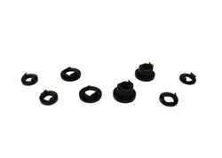 Crossmember Bushing Inserts, Rear, Polyurethane, Black, Chevy, Pontiac, Kit