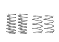 Lowering Springs, Coil, Front and Rear, Progressive Rate, Silver Powdercoated, Ford, Set of 4