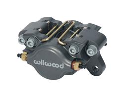 Brake Caliper, DynaPro Single LW, 2-piston, Aluminum, Gray Anodized, Wilwood Logo, Each