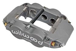 Brake Caliper, Billet Superlite 6, Driver Side, 6-piston, Aluminum, Gray Anodized, Wilwood Logo, Each