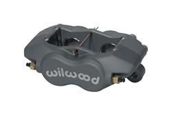 Brake Caliper, Forged Billet Dynalite Internal, Aluminum, Gray Anodized, 4-piston, Each