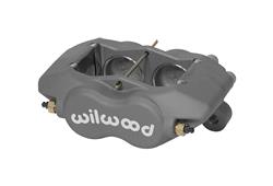 Brake Caliper, Forged Dynalite Internal, 4-Piston, Aluminum, Gray Anodized, 0.38 in. Rotor, Front or Rear, Each