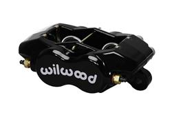 Brake Caliper, Forged Dynalite Internal, 4-Piston, Aluminum, Black Powdercoat, 0.38 in. Rotor, Front or Rear, Each