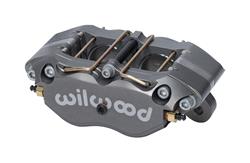 Brake Caliper, Billet Dynapro, Aluminum, Silver Anodized. 4-Piston, Each