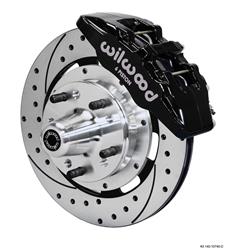 Disc Brakes, Forged Dynalite Big Brake, Front Hat, Rotors, 6-piston Calipers, Black, Dodge, Plymouth, Kit