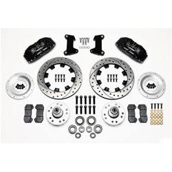 Disc Brakes, DynaPro 6, Big Brakes, Front, Slotted/Drilled Rotor, 6-Piston Caliper, Black, Ford, Mercury, Kit