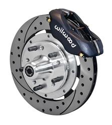 Disc Brakes, Front, Pro Series, Drum Spindle, Drilled/Slotted Rotors, 4-Piston Calipers, E-coat, Chevy, Kit