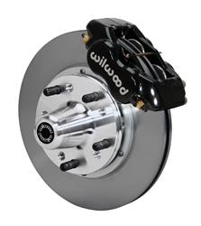 Disc Brakes, Dynalite Pro, Front, Solid Surface Rotors, 4-Piston Black Calipers, Dodge, Plymouth, Kit