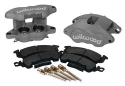 Brake Calipers, GM D52 Dual Piston, Aluminum, Gray Anodized, Semi-metallic Pads, Front, Kit