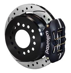 Disc Brakes, Rear, DynaPro, Low Profile Park Brake, 11 in. Drilled, Slotted Rotors, 4-Piston Black Calipers