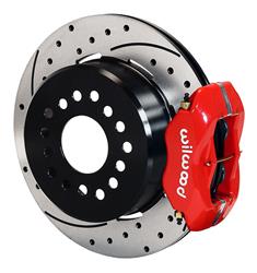 Disc Brakes, Dynalite Pro Series Rear Parking Disc, Solid, 12.19 in., Red, Chevy, Kit