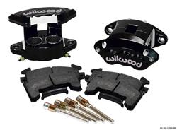 Brake Caliper, GM D154,  Aluminum, Black Powdercoated, 2-Piston, Front, Semi-Metallic Pads, Kit