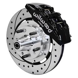 Disc Brake, Big Brake, Front, Drilled/Slotted Rotors, 6-piston Caliper, Black, Buick, Chevy, GMC, Olds Pontiac