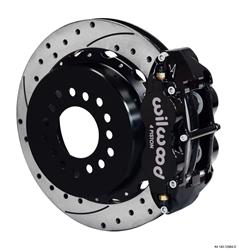 Disc Brakes, Rear, Superlite 4R, Big Brake, Cross-Drilled/Slotted Rotors, 4-Piston Black Calipers, GM, Kit