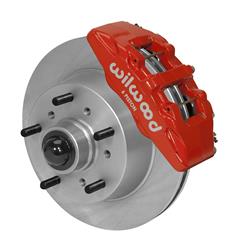 Disc Brake Kit, Classic Dynapro 6, Front, Solid Rotor, 6-Piston Caliper, Red Powdercoated, Ford, Kit