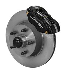 Disc Brakes, Classic Series Dynalite, Front, Solid Surface Rotors, 4-piston Black Calipers, Cadillac, Kit