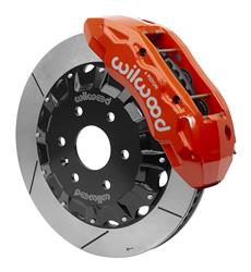 Disc Brake Kit, TX6R Big Brake, Front, 16 in. Slotted Rotors, 6-Piston Red Powdercoat Caliper, Cadillac, Chevy, GMC, Kit