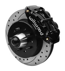 Disc Brakes, Forged Narrow Superlite 6R Big Brake, Front, Rotors, Crossed Drilled/Slotted, 6-piston Calipers, Black, Chevy, GMC, Kit