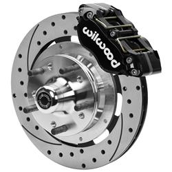 Disc Brake Kit, DynaPro Radial Big Brake. Front, Cross-Drilled/Slotted, Vented, 11.75 in., 5-Lug, 4-Piston, Black Powdercoated Calipers, GM, Kit