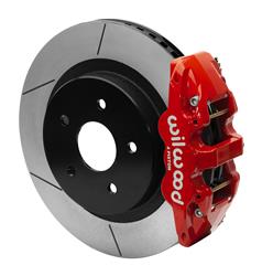 Disc Brake Kit, AERO4 Big Brake, Rear, 15 in. Slotted Rotor, 4-Piston Red Powdercoat Caliper, Internal Shoe Parking Brake, Hoses, Ram, 1500, Kit