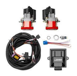 Electric Parking Brake, Red Powdercoated, 1.19 in.-1.25 in. Rotor Thickness, Wiring Harness, Switch, Controller, Kit