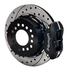 Disc Brakes, Rear, Pro Series, Cross-Drilled Rotors, 4-Piston Calipers, Ford, 9 in. Big Flange, Kit