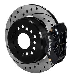 Disc Brake, Dynalite Series, Rear, Parking Brake, Drilled/Slotted Rotors, 4-piston Caliper, Black, Chevy, Kit