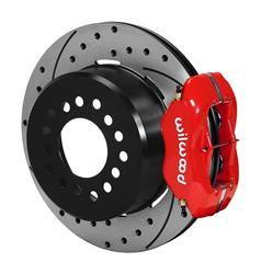 Disc Brakes, Rear, Dynalite, Cross-Drilled Rotors, Red, 4-Piston Calipers, Chrysler, 8.75 in./Dana 60, Kit