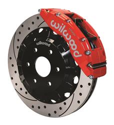 Disc Brakes, Front, Dynalite Pro, Cross Drilled/Slotted Surface Rotors, 6-Piston Red, Calipers, GM, Kit