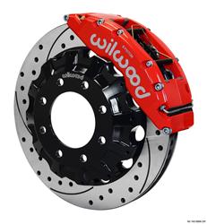 Disc Brakes, Front, Big Brake Truck, Drilled Rotors, 6-Piston Red Calipers, Chevy, GMC/Hummer, 8-Lug, Kit