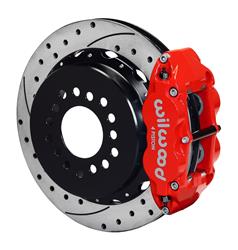 Disc Brakes, Rear, SL4R, Vented, Slotted Surface, 4-Piston Calipers, Ford, 9 in. Rear Axle, Kit