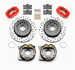 Disc Brakes, Rear, Pro Series, Drilled Rotors, 4-Piston Calipers, 12-Bolt Chevy Passenger, Kit