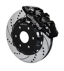 Disc Brakes, W6A, Slotted/Drilled Rotors, 6-Piston Black Calipers, Chevy, GMC, Kit