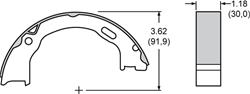 Brake Shoes, Parking Brake, Dynalite Pro Series, Set