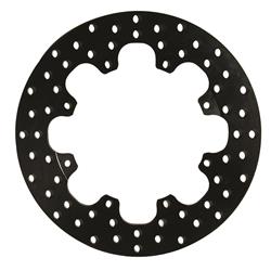 Brake Rotor, Cross-Drilled, Steel, Natural, Each