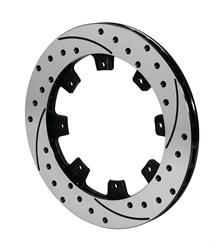 Brake Rotor, SRP Series, Cross Drilled, Carbon Iron, Black, Driver Side, Universal, Each