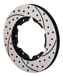 Brake Rotor, SRP, Cross-drilled, Slotted, Carbon Iron, Black E-coat, Passenger Side, Universal, Each