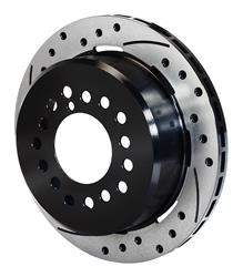 Brake Rotor, SRP, Cross Drilled, Slotted, Carbon Iron, Black E-Coat, Universal, Passenger Side, Each