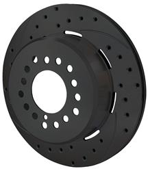 Brake Rotor, SRP, Cross Drilled, Slotted, Carbon Iron, Black E-Coat, Universal, Driver Side, Each