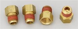 Fittings, Brake, Brass, Male 1/8 in. NPT, Female 3/8 in.-24 Inverted Flare, Set of 4